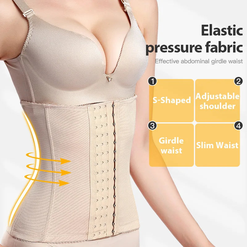 Maillot de bain pour femmes Fajas Body Shaper Ceinture à glissière Ceinture d'entraînement de la taille Bandage d'entraînement minceur Corset de taille