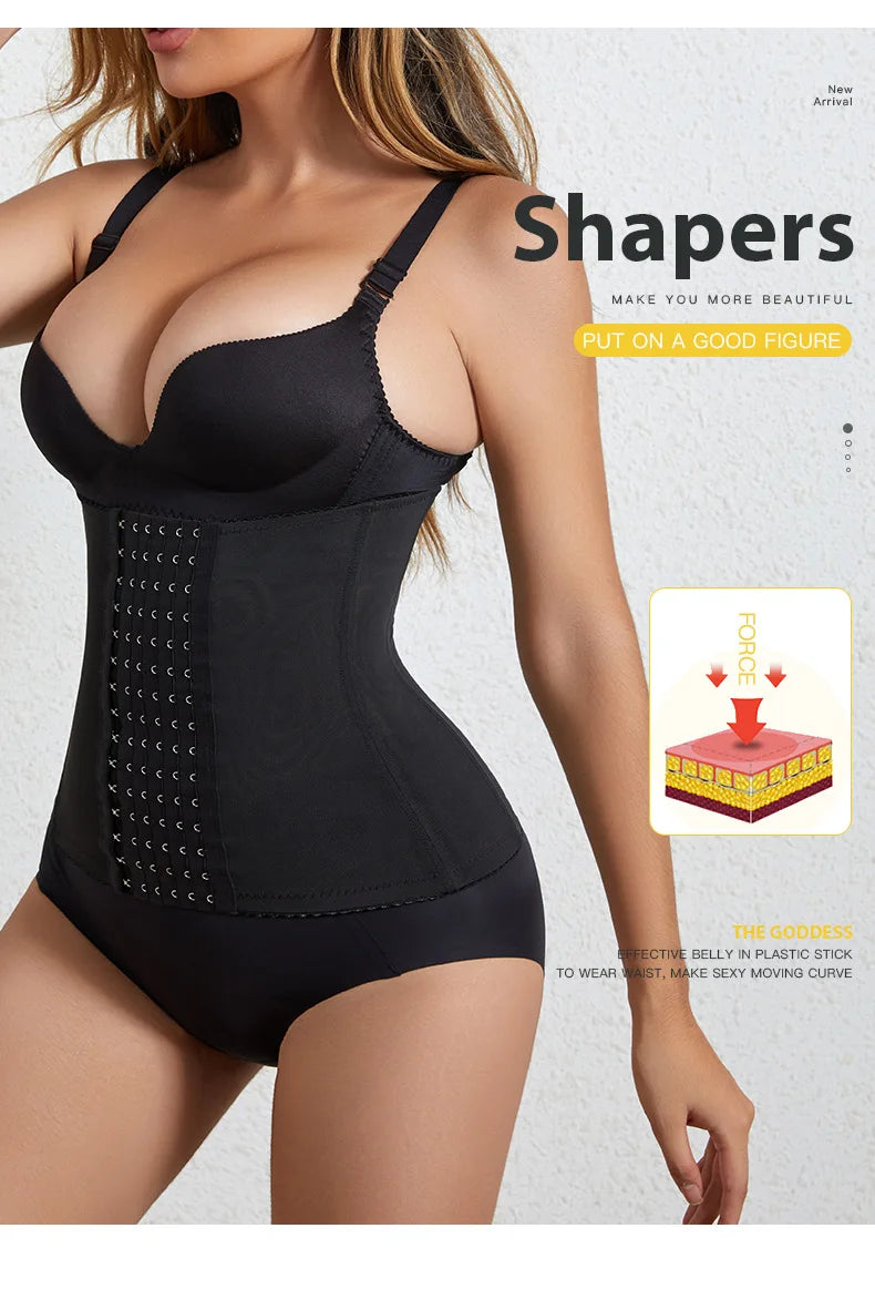 Maillot de bain pour femmes Fajas Body Shaper Ceinture à glissière Ceinture d'entraînement de la taille Bandage d'entraînement minceur Corset de taille