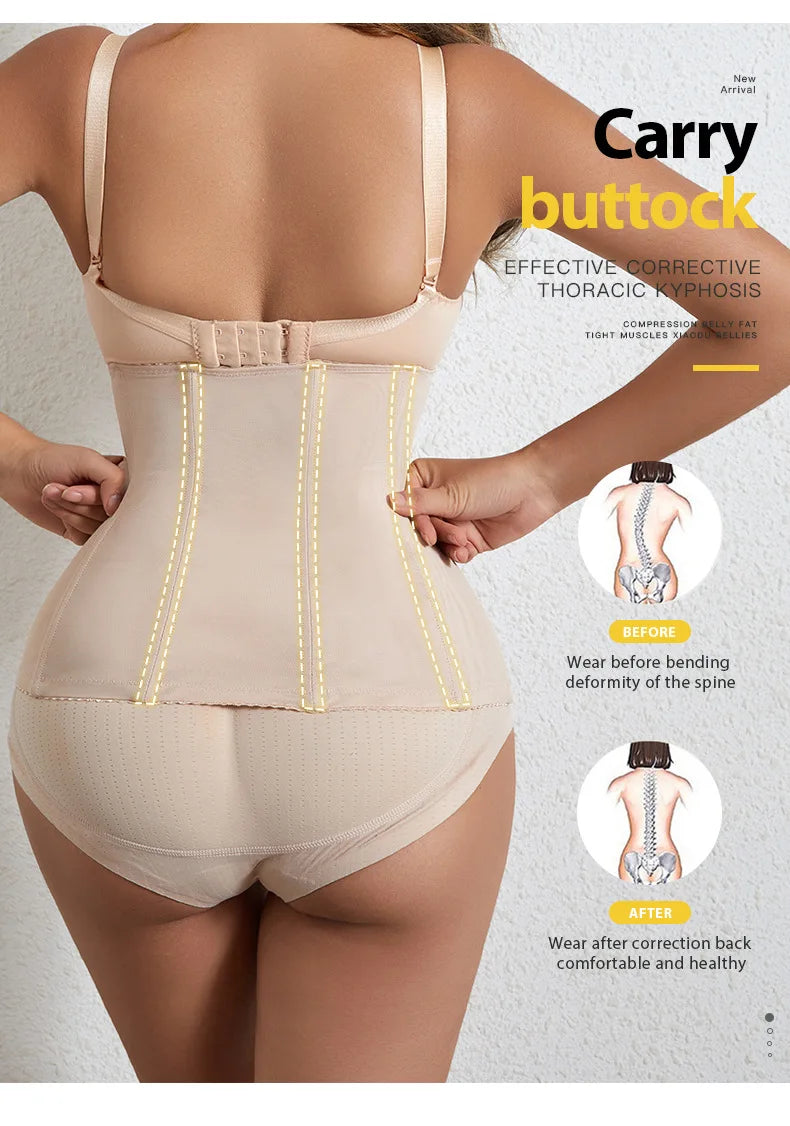 Maillot de bain pour femmes Fajas Body Shaper Ceinture à glissière Ceinture d'entraînement de la taille Bandage d'entraînement minceur Corset de taille