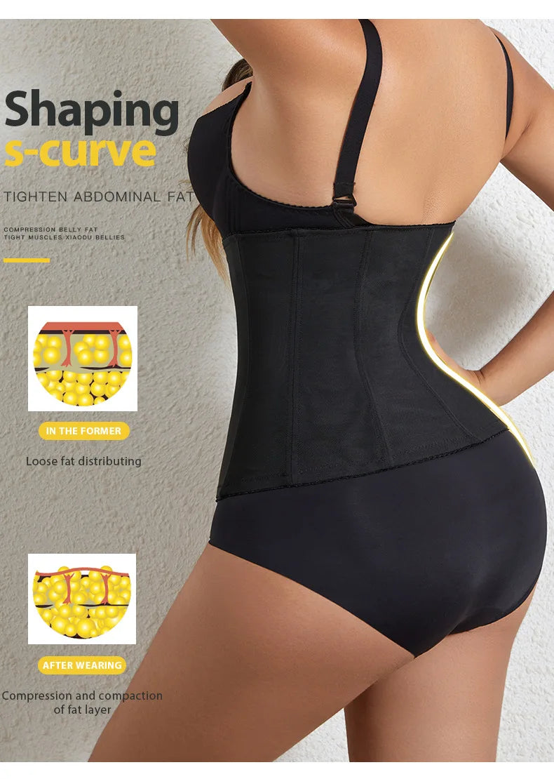 Maillot de bain pour femmes Fajas Body Shaper Ceinture à glissière Ceinture d'entraînement de la taille Bandage d'entraînement minceur Corset de taille