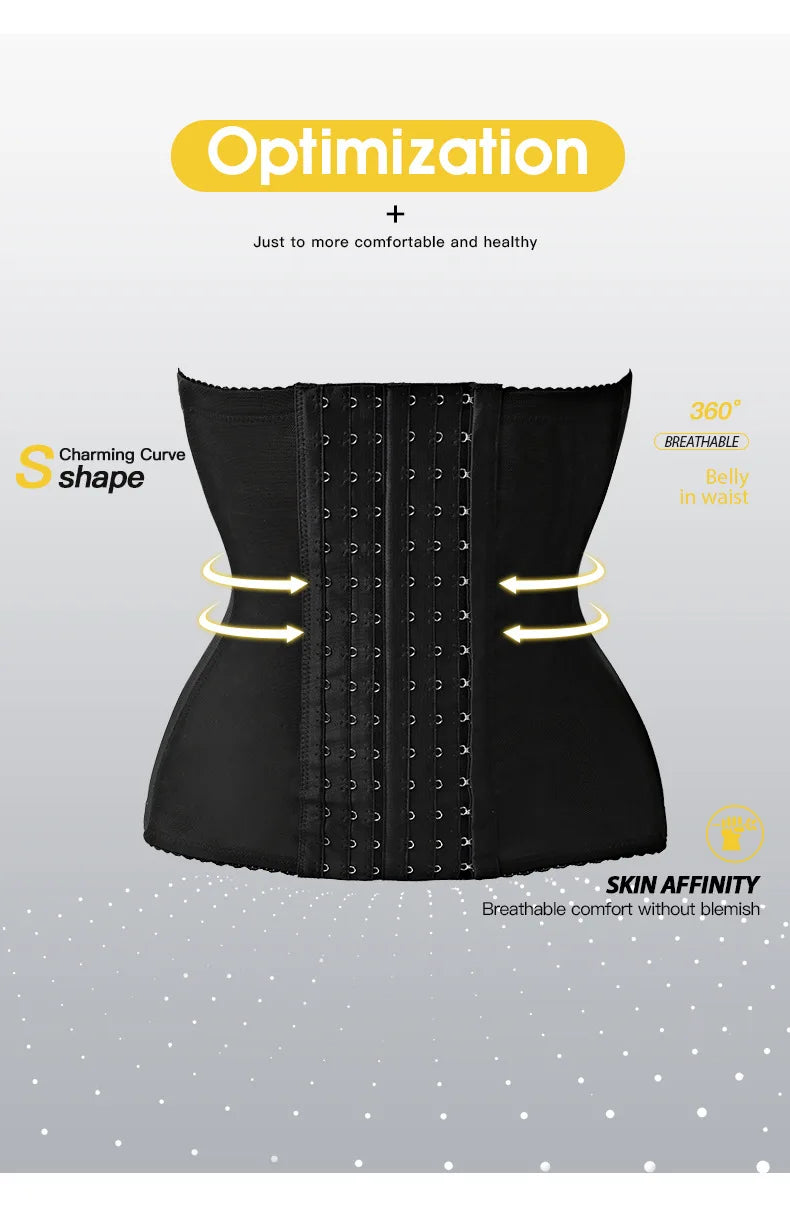 Maillot de bain pour femmes Fajas Body Shaper Ceinture à glissière Ceinture d'entraînement de la taille Bandage d'entraînement minceur Corset de taille